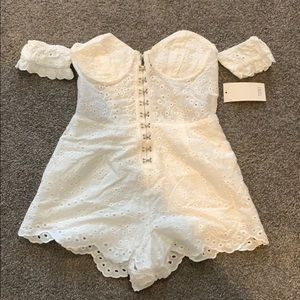 NEVER WORN! White Tobi romper